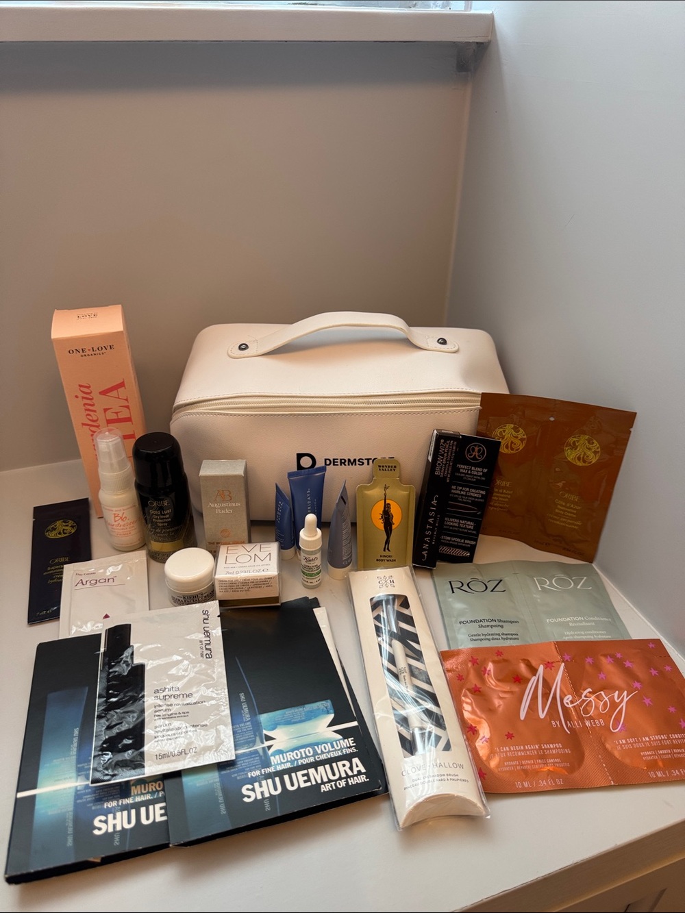 NEW Lot of Name Brand Haircare Skincare Products from Dermstore & Sephora w Case